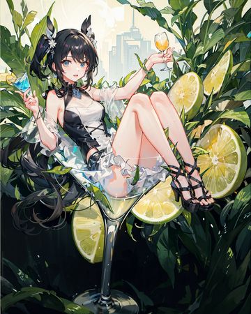 [SD 1.5][LORA]【Concept】Girl In Cocktail Glass 鸡尾酒杯中的女孩 V1-06