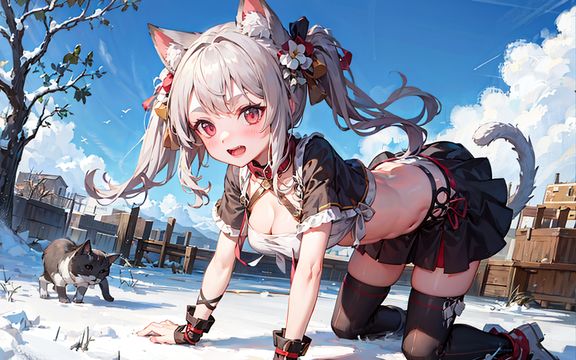 [SD 1.5][LORA]Yuudachi (Azur Lane) Snowball Shogun 夕立 新年雪合戦 新春皮肤 poiSpring-000008