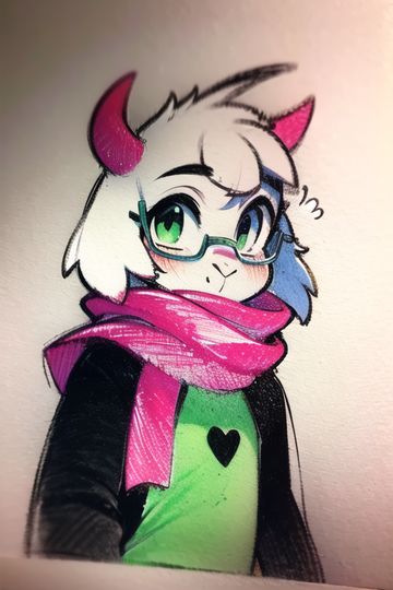 [Other][LORA]Ralsei (White fur) (Deltarune) v1.0