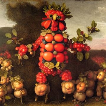 [SD 1.5][TextualInversion]arcimboldo-style learned embeds