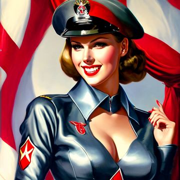 [SD 2.1 768][TextualInversion]Pinup768 - Create vintage patriotic pinups easily! A Model 2.x Embedding by SoCalGuitarist Pinup768